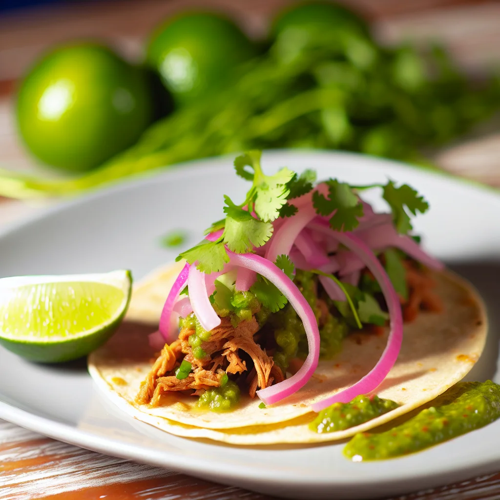 Tacos de Porc Épicés au Mojo Verde