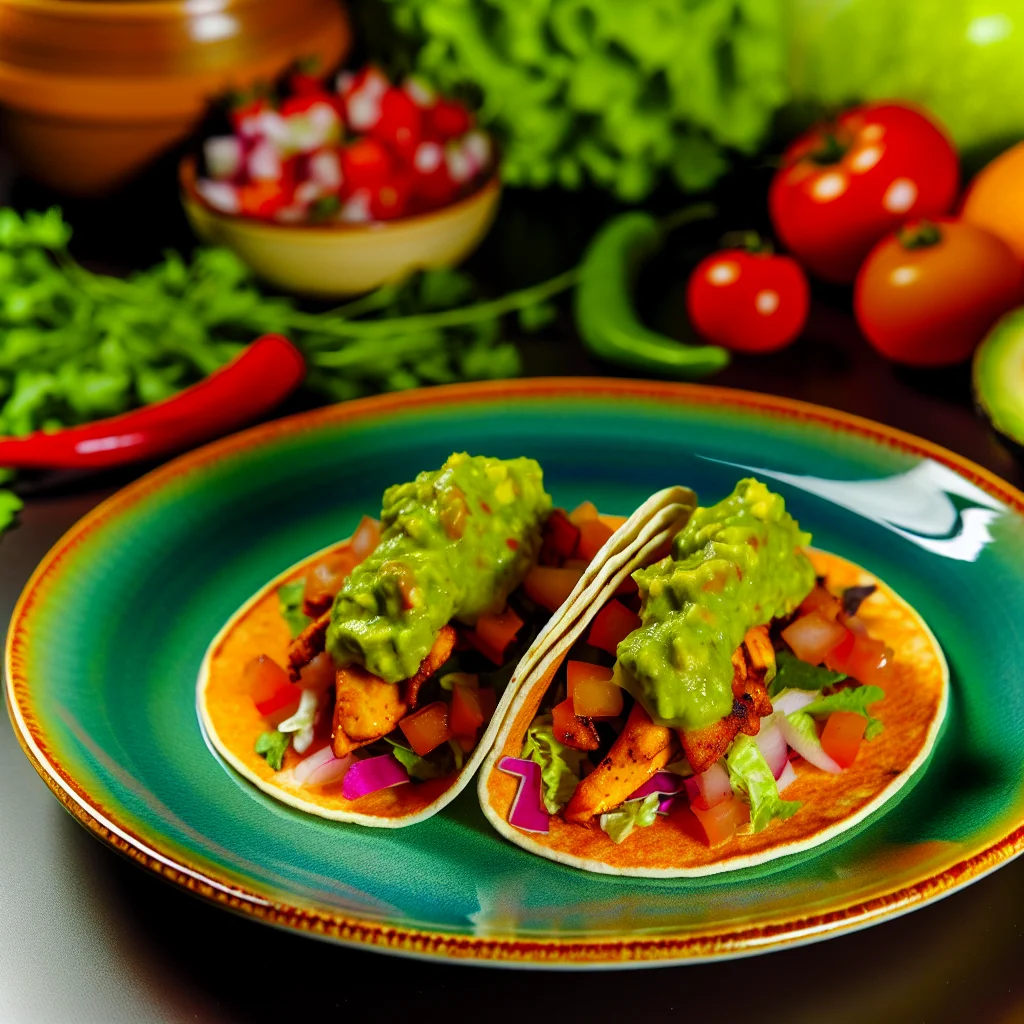 Tacos de Poulet Épicés à la Salsa d'Avocat