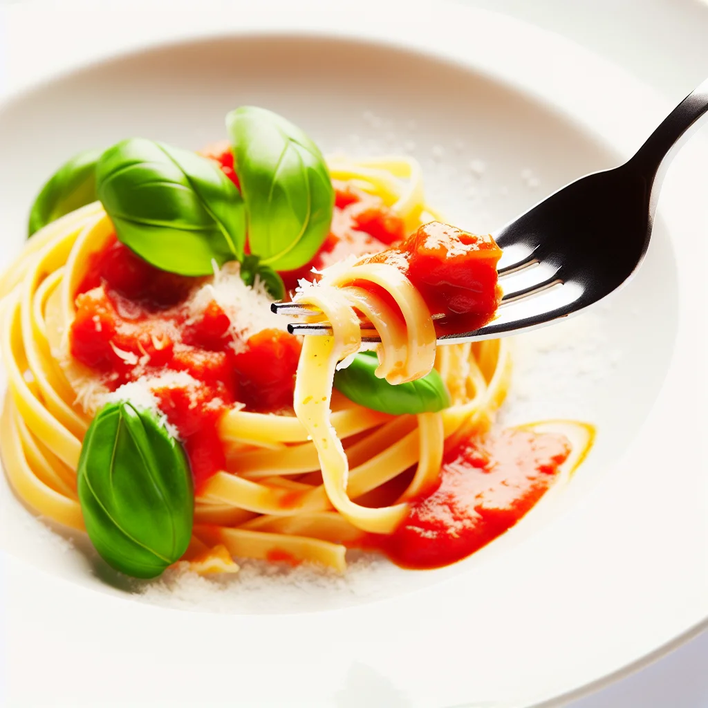 Tagliatelle à la sauce tomate et basilic frais