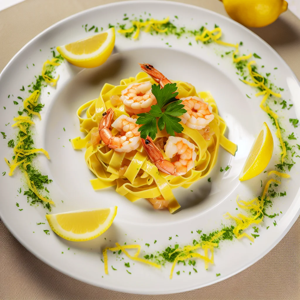 Tagliatelle al Limone e Gamberetti