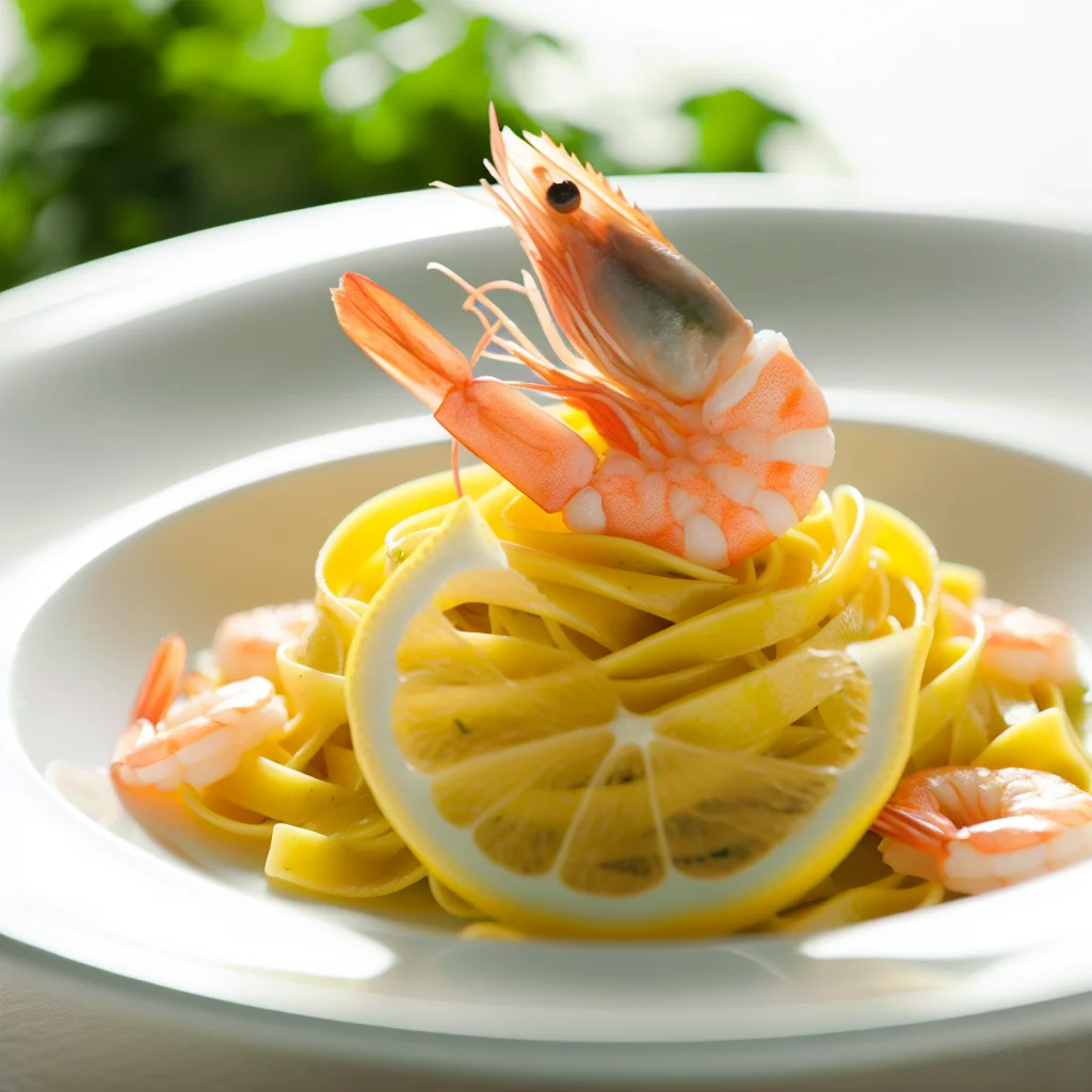 Tagliatelle al Limone e Gamberi