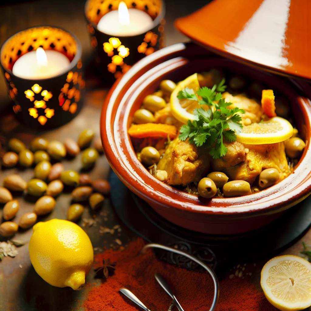 Tajine de Poulet aux Citrons Confits