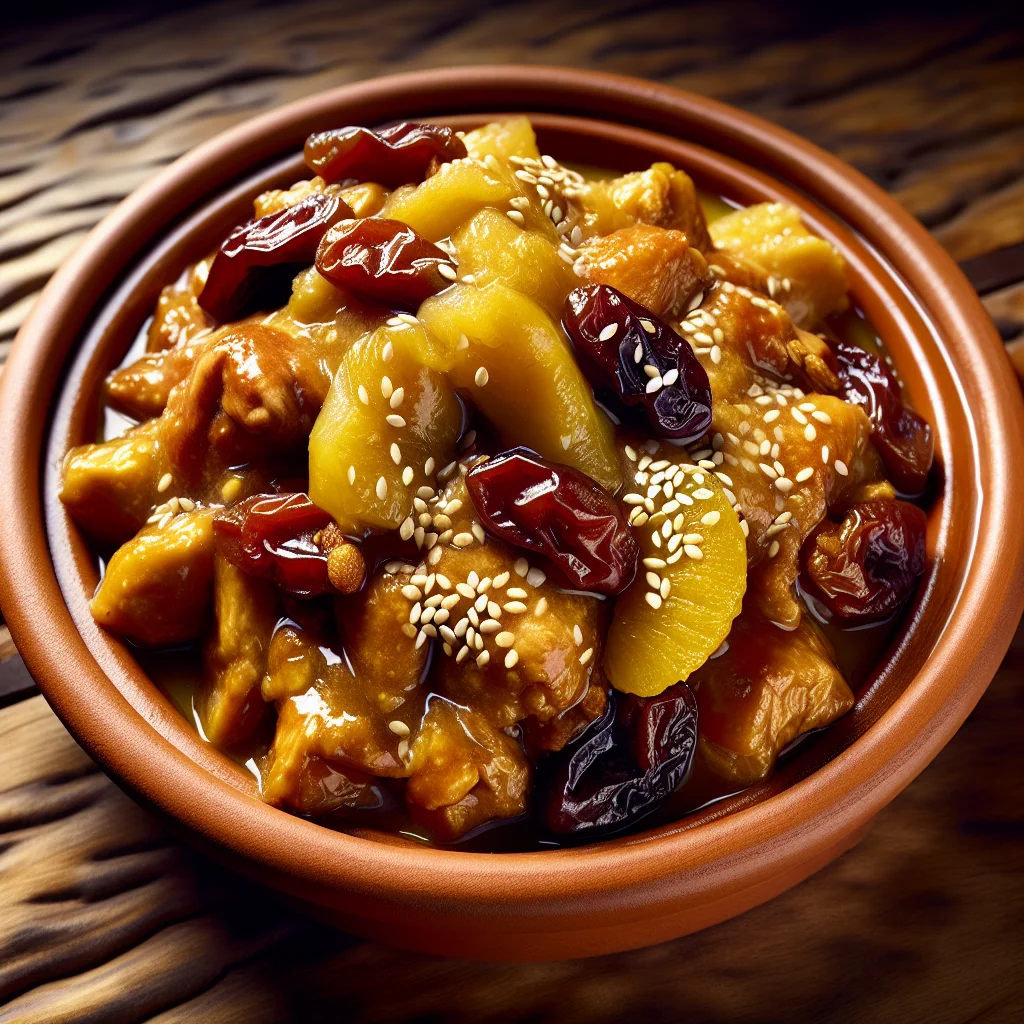Tajine de Poulet aux Pruneaux à la Marocaine