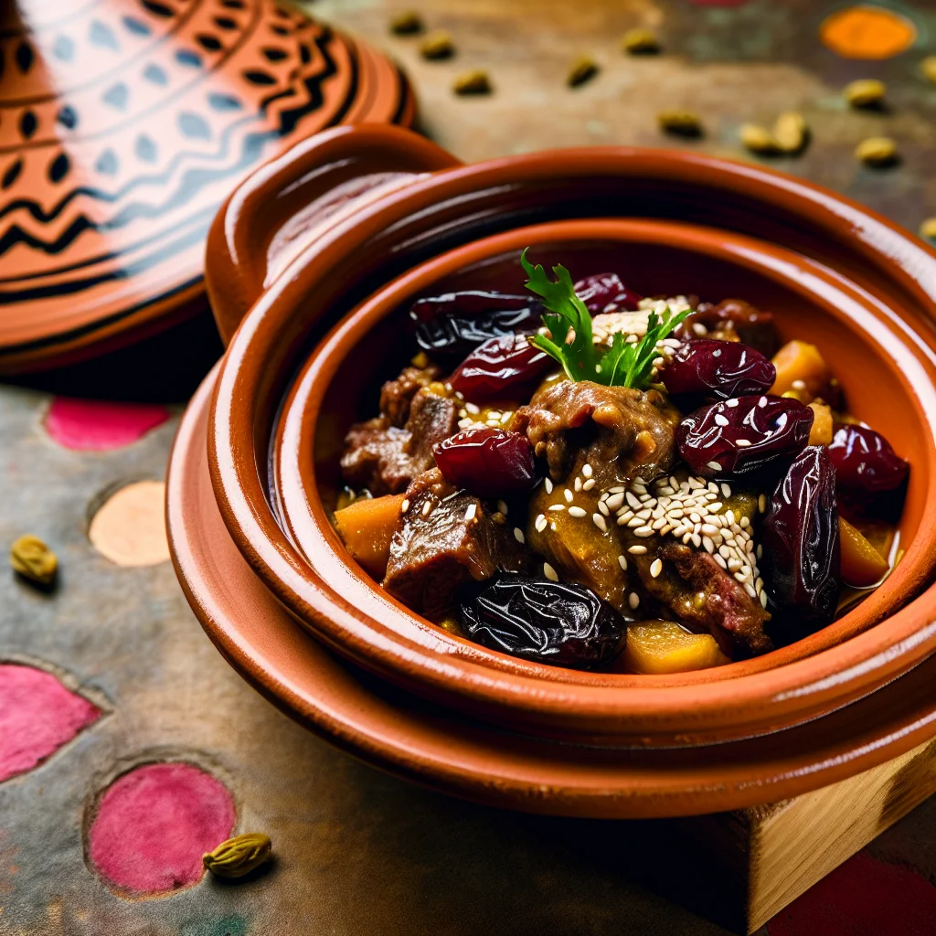 Tajine Marocain à l'Agneau et aux Pruneaux