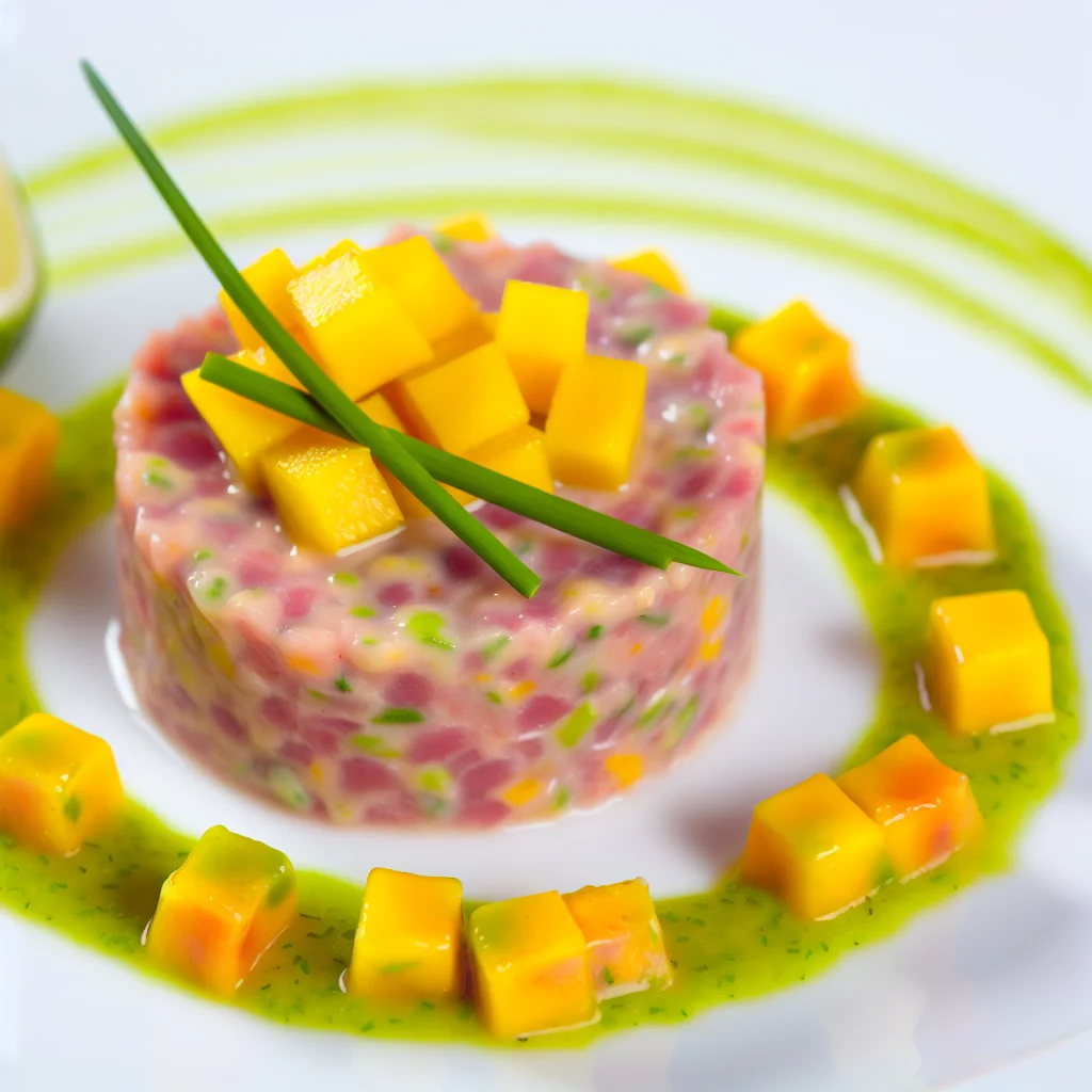 Tartare de Saint-Jacques à la mangue et au citron vert