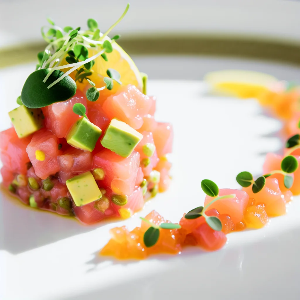 Tartare de saumon aux agrumes et avocat
