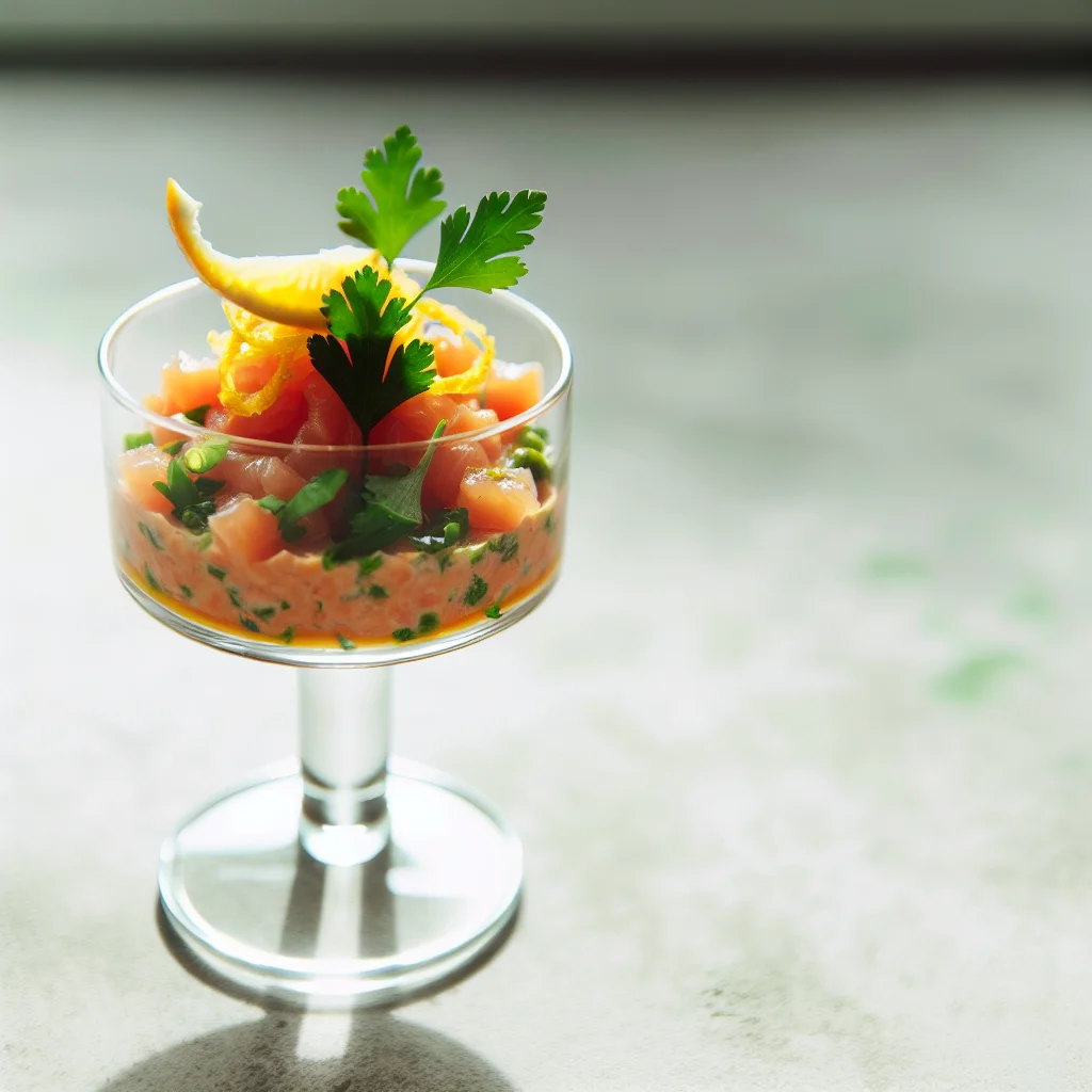 Tartare de saumon aux agrumes et avocat