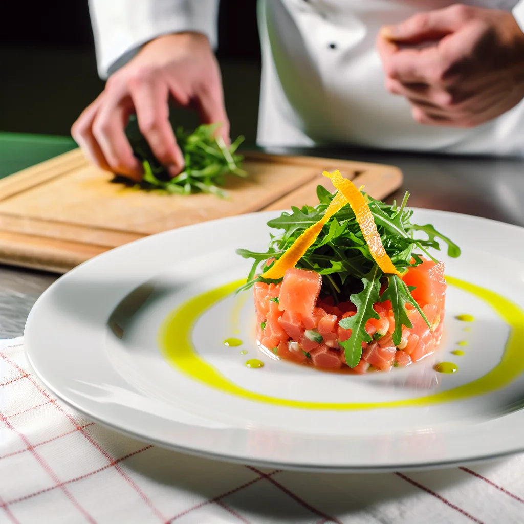 Tartare de saumon aux agrumes et avocat