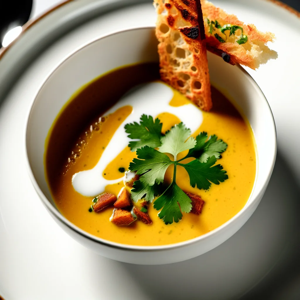 Velouté de patates douces au lait de coco et curry