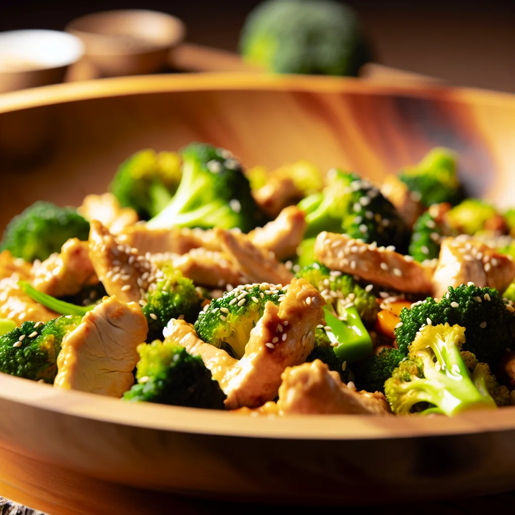 Wok de Poulet au Brocoli et Sauce Soja Miel